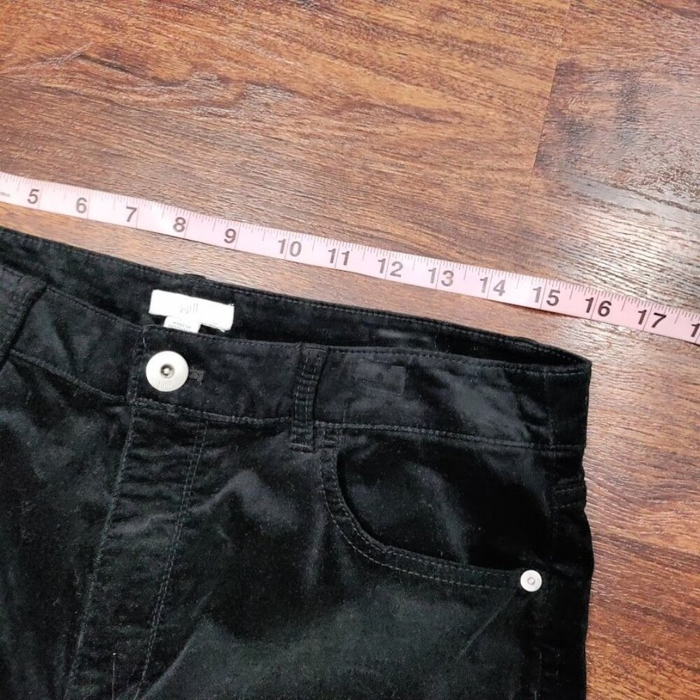 J.Jill Velvet Cotton Blend Mid Rise 5 Pocket Bootcut Pants Black Women's Size 10 - Picture 9 of 10